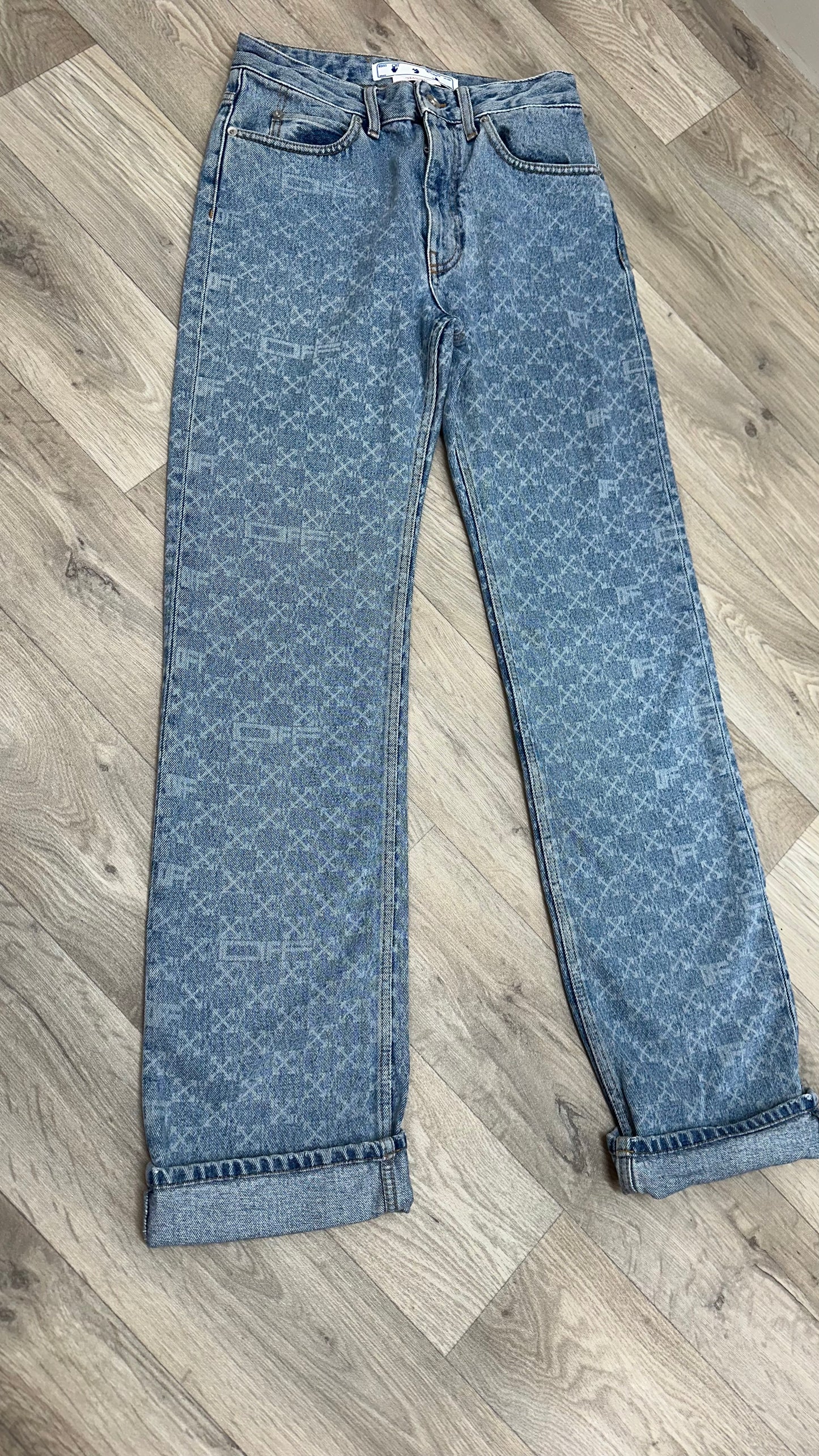 Off-White Denim Monogram Straight Jeans – W27