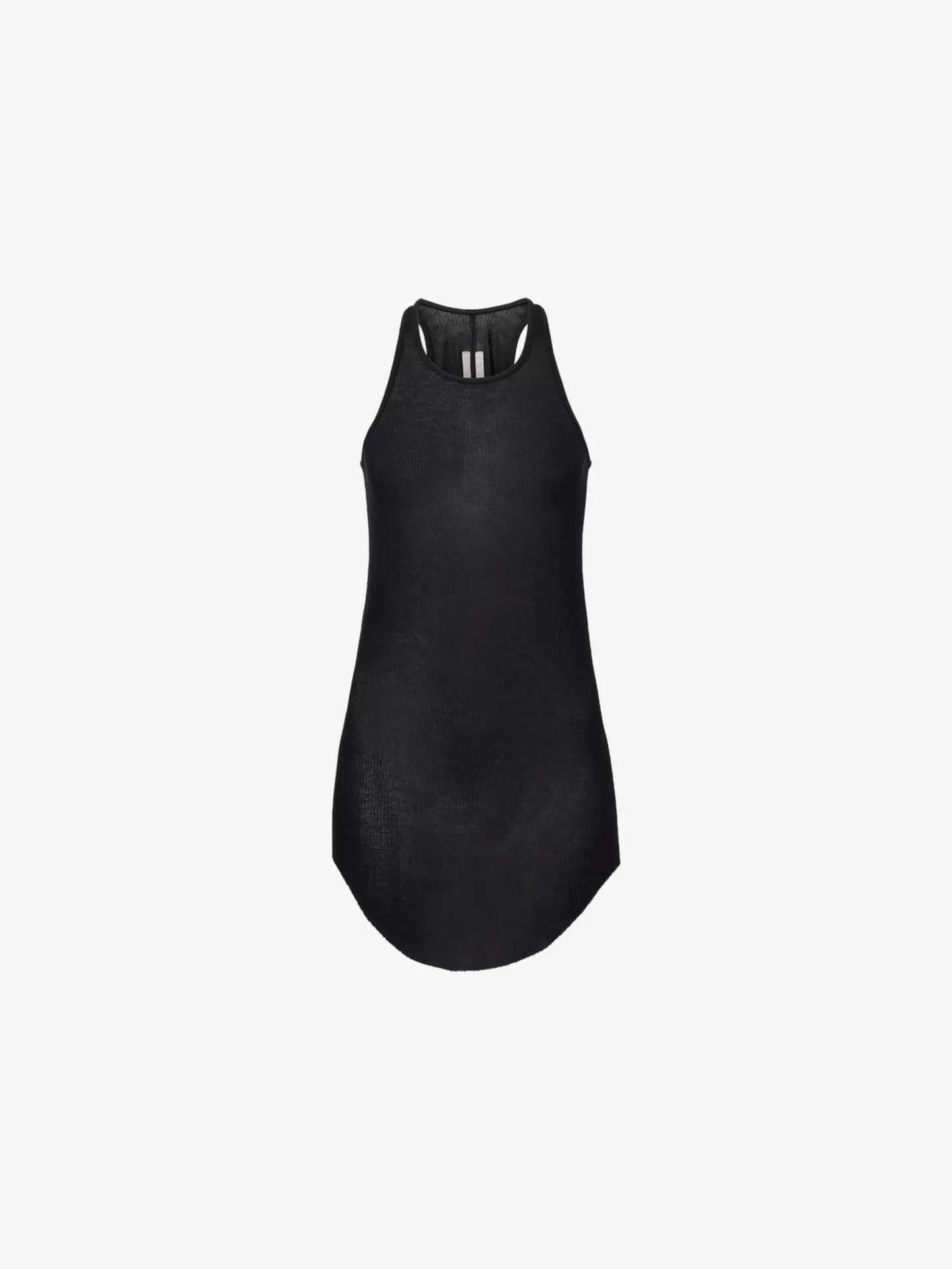Rick Owens Black Sheer Ribbed Vest -40/M