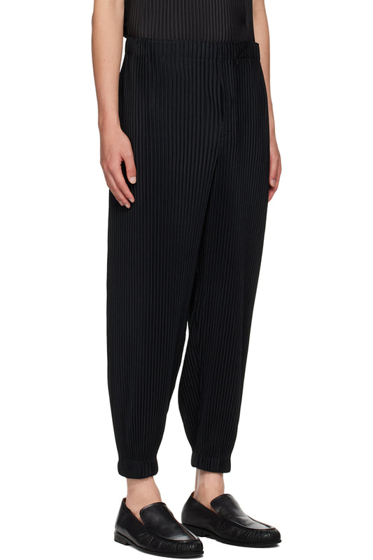 Homme Plissé Issey Miyake Black Monthly Colour Ribbed Trousers – Size 3