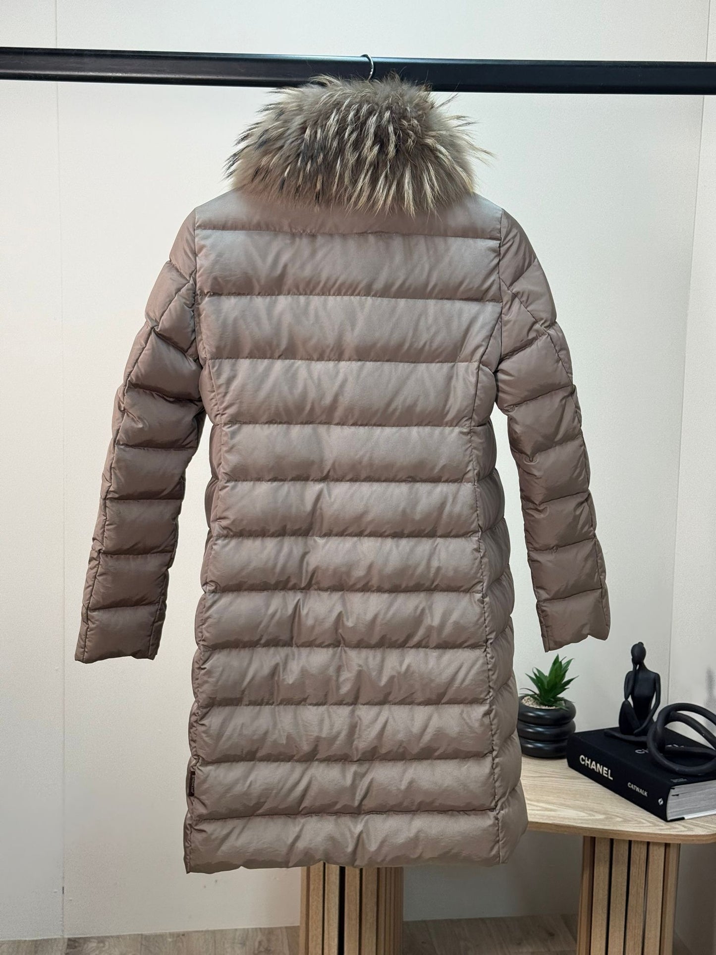 Moncler Lemming Fur Down Puffer Quilted Parka Jacket -Size 1/Small