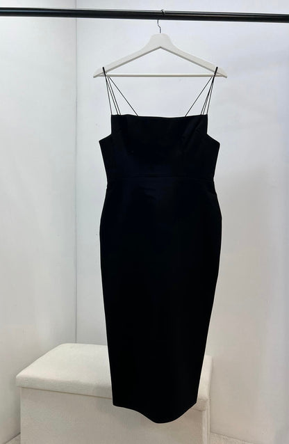 Alex Perry Black Strap Zip Up Dress , Brand New - UK 12