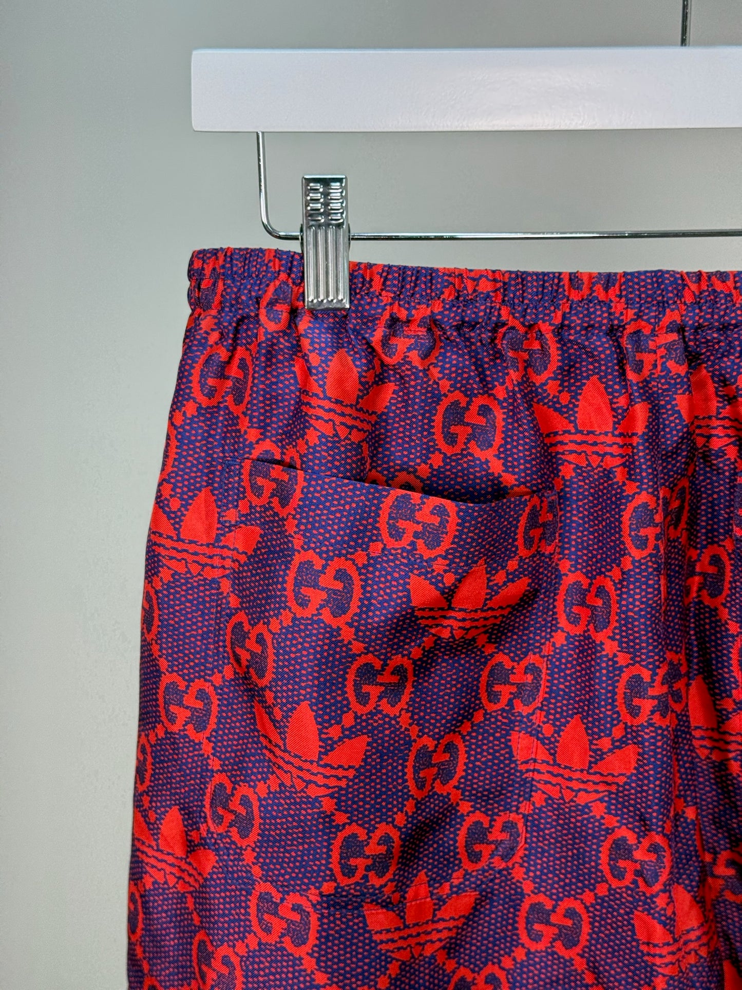 Gucci X Adidas Gucci X Adidas Pink Marco GG Trefoil Print Silk Shorts - Brand New In Tags Size 46/Small