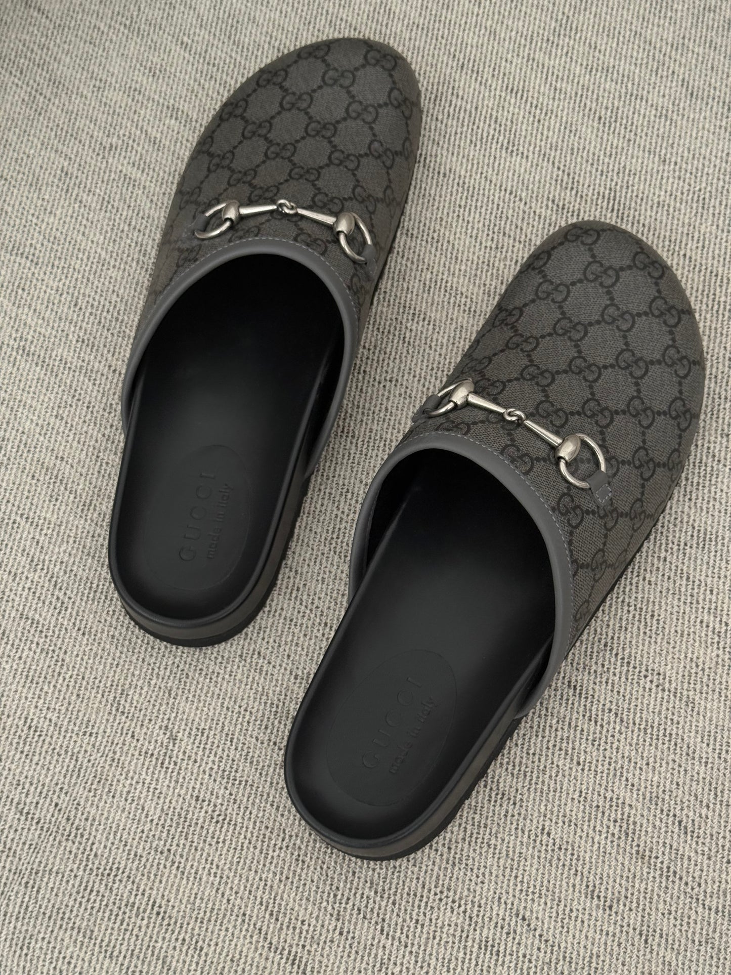 Gucci GG Horsebite Slider Mules- UK 10 Brand New