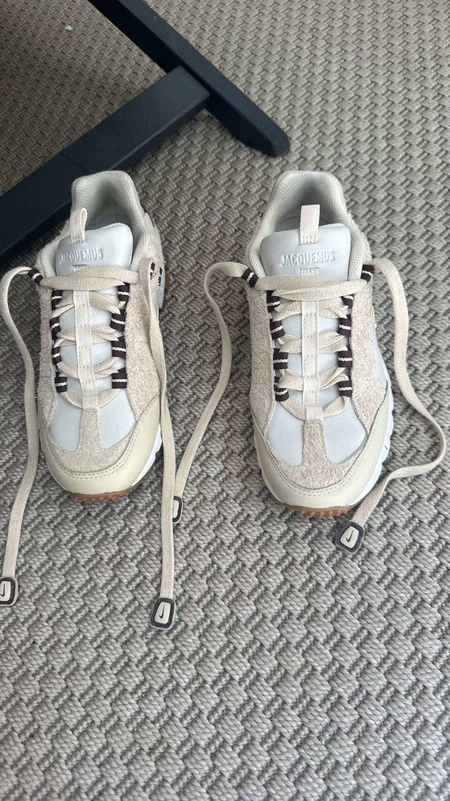 Jacquemus x Nike J Force 1 Low SP Cream Brown Trainers – UK 2.5 / EU 35.5
