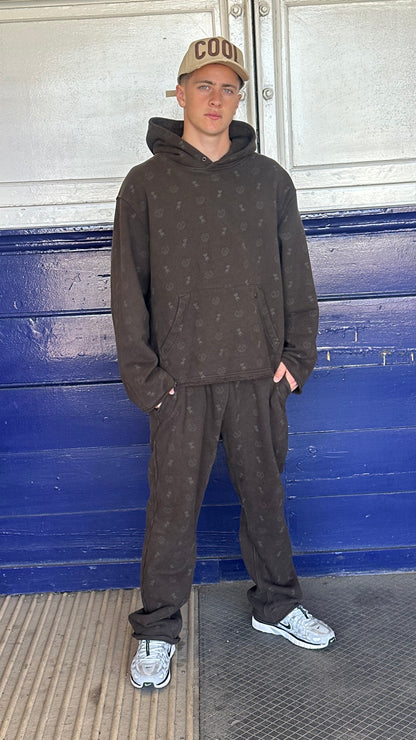 Honor The Gift Brown Monogram An Ode To An Inner City Tracksuit – Large Hoodie / Medium Bottoms