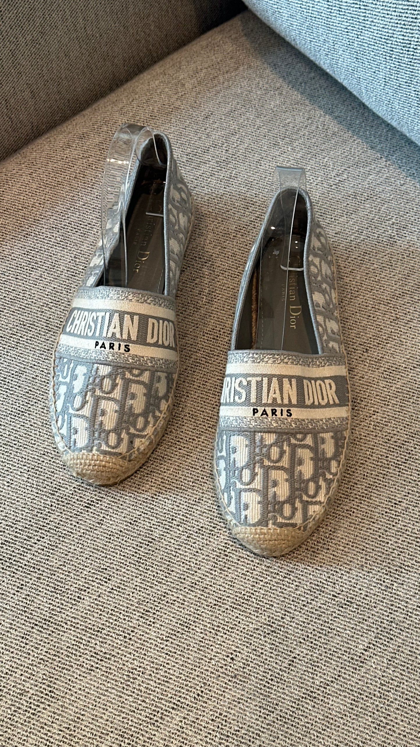 Dior Grey Oblique Gravville Espridille Shoe - UK 4.5