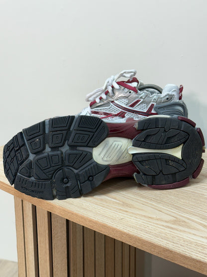 Balenciaga Silver Burgundy Runner Trainers - 42/uk8