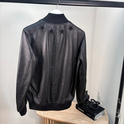 Givenchy Black Leather Jacket – UK46