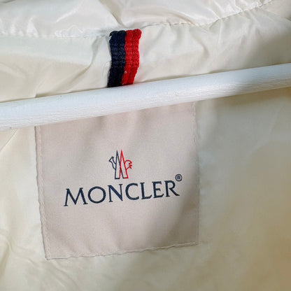 Kids Moncler Cream Padded Fur Trim Puffer Coat – 9-12 Months