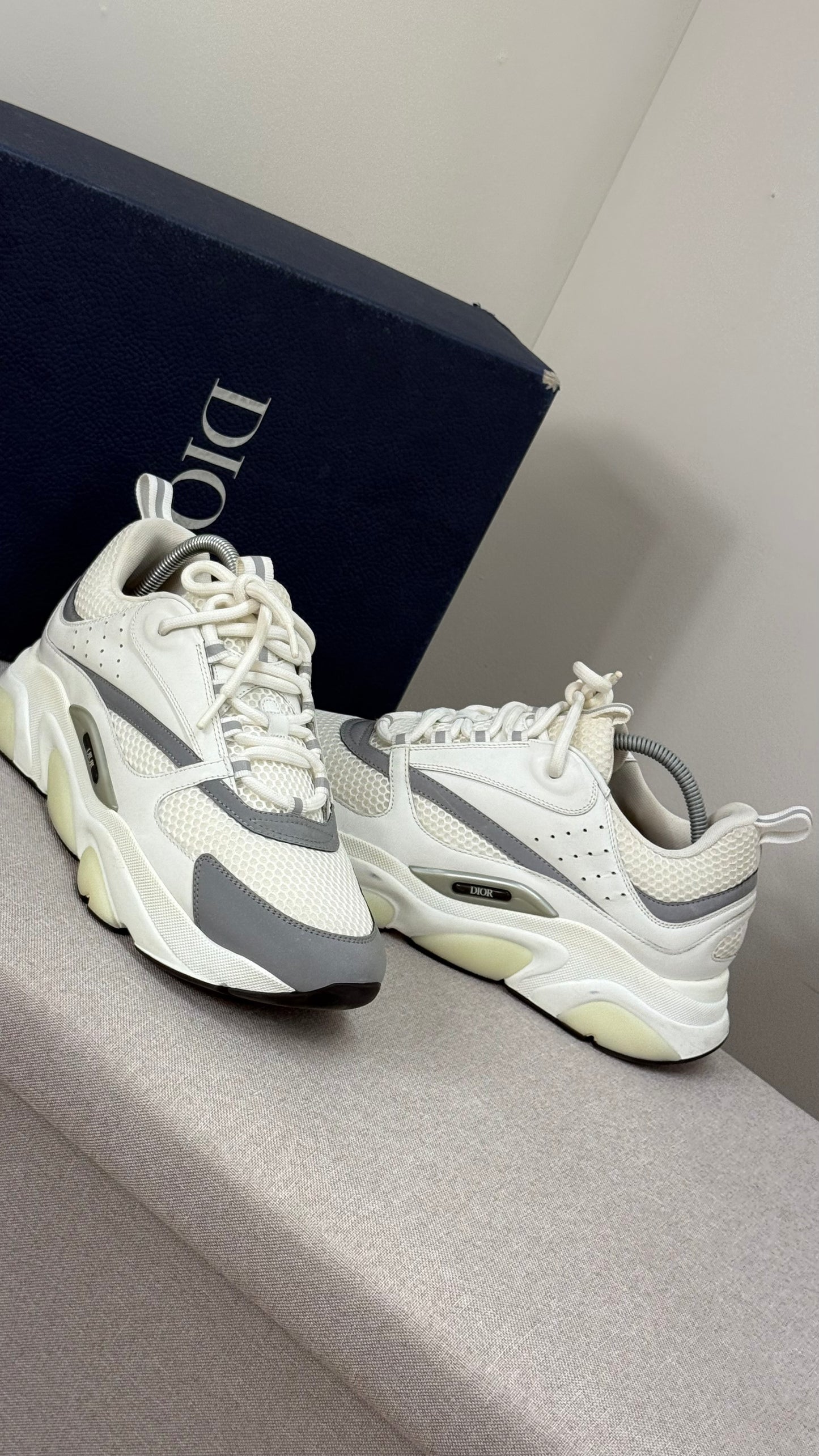 DIOR White B22 Trainers- UK 10