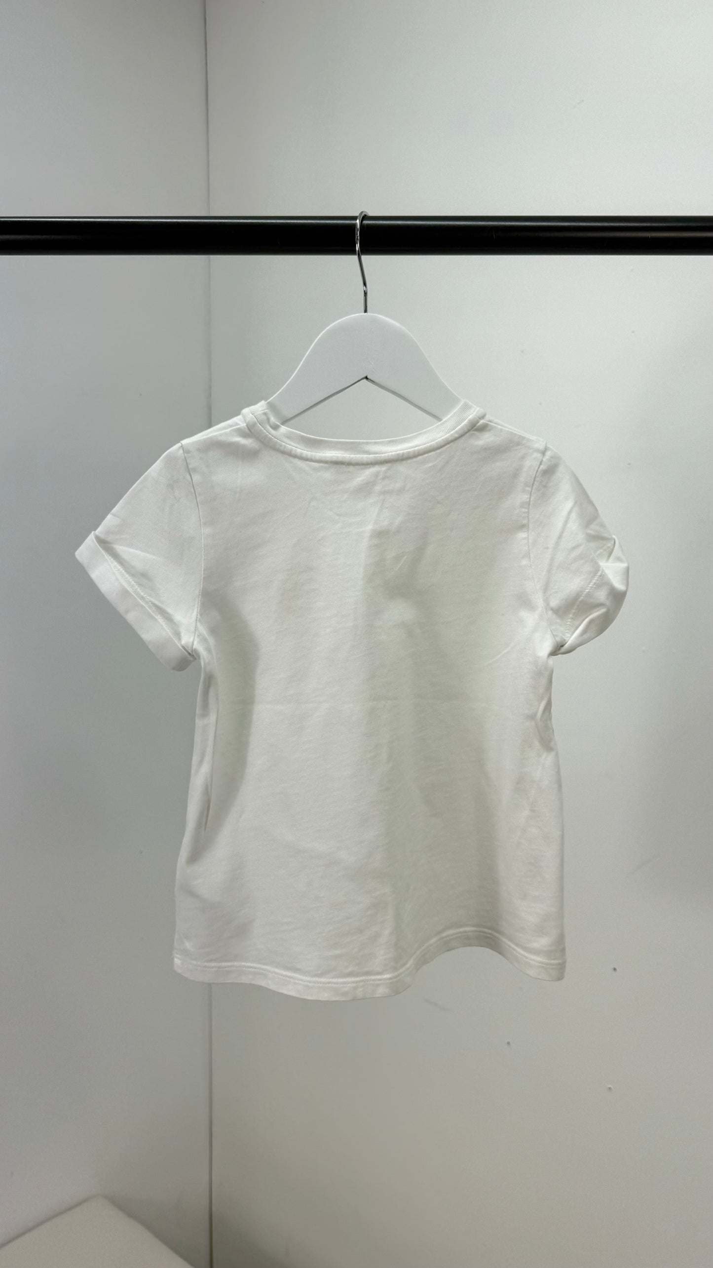 Kids Chloe White Heart Logo T-Shirt - Age 6