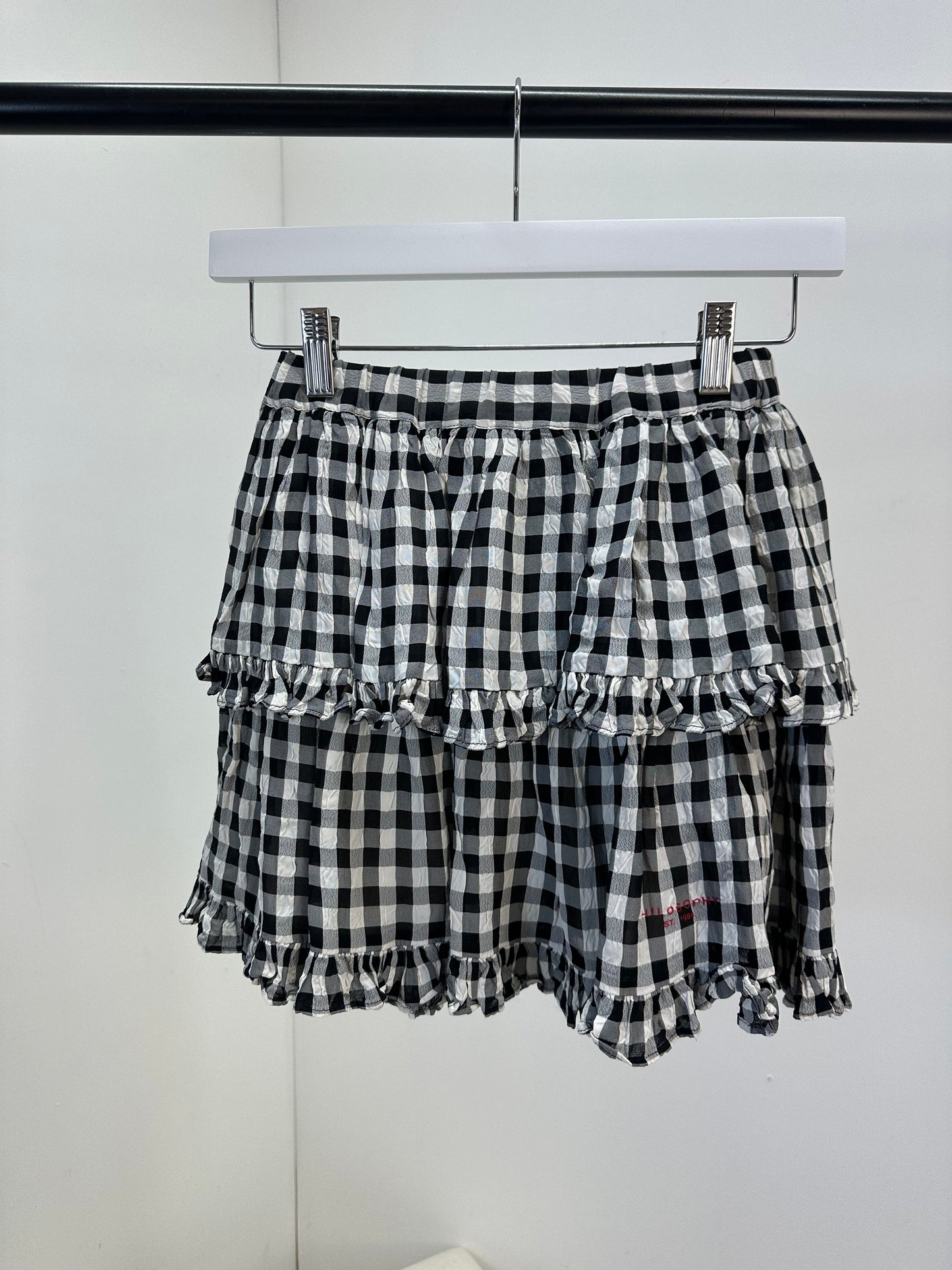 Kids Philosophy Black And White Check Shirt, Skirt & Jumper Set - Age 10