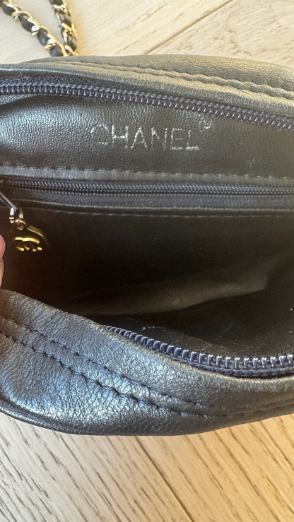 Chanel Black Oval Vintage Chanel Mini