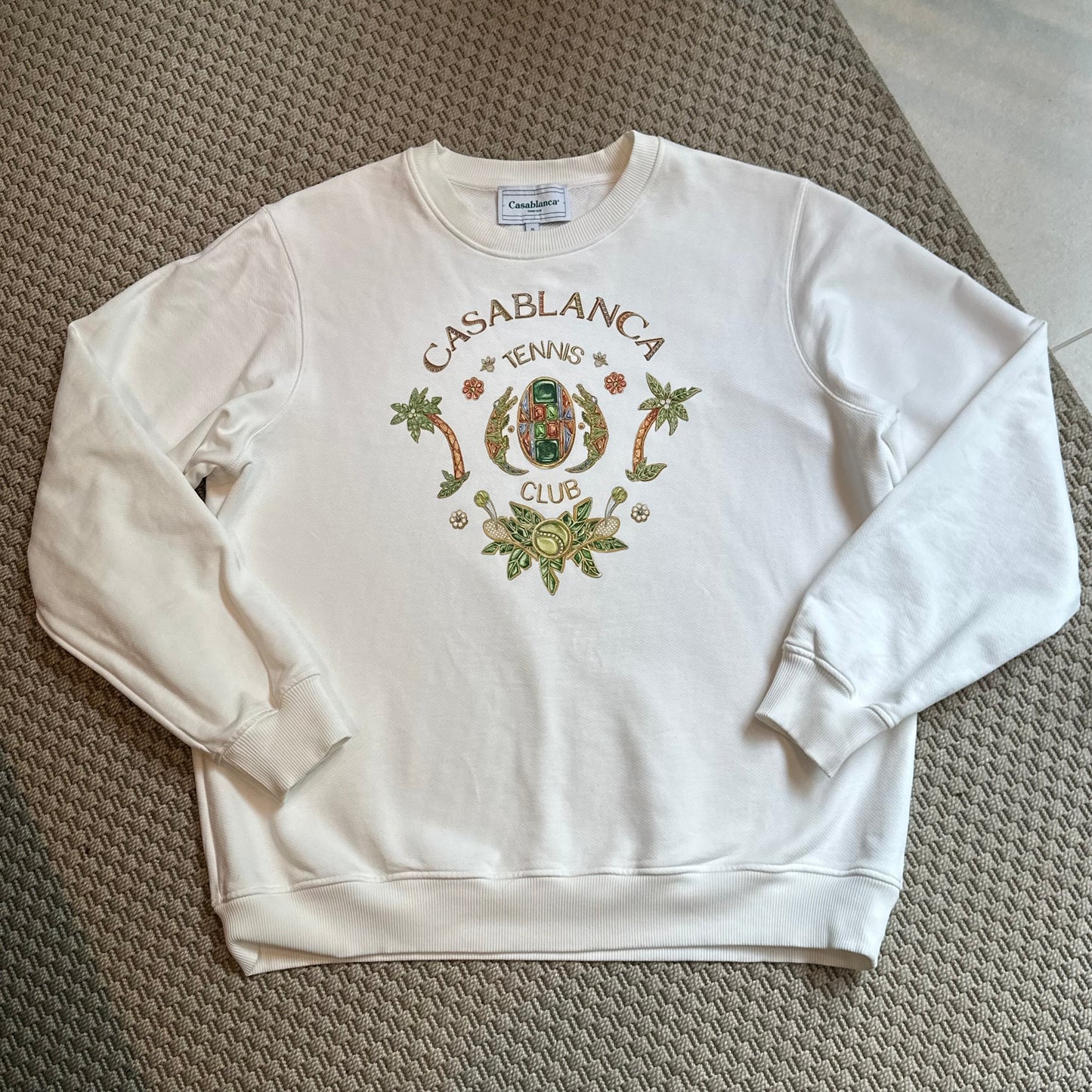Casa Blanca Tennis Club WhiteJoyaux D'Afrique Embellished Tracksuit Set - L/XL