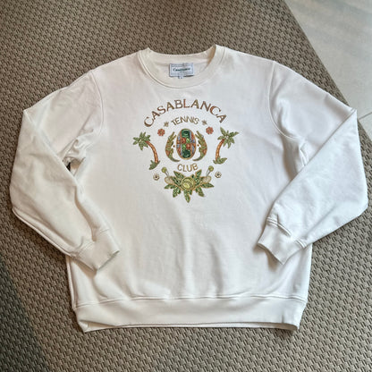 Casa Blanca Tennis Club WhiteJoyaux D'Afrique Embellished Tracksuit Set - L/XL