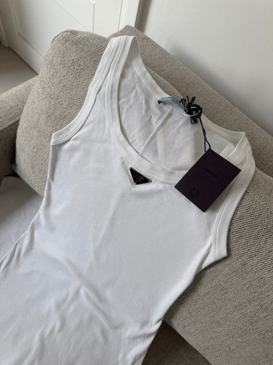 Prada white maxi dress. Size small brand new in tags