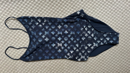 Louis Vuitton Blue Mahina Monogram One Piece Swimsuit-40/UK10