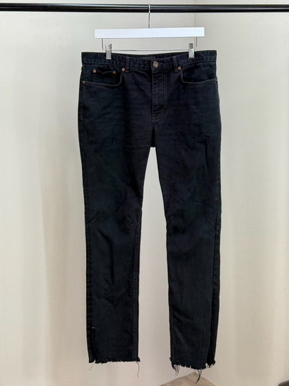 Balenciaga Black logo on back black jeans - 34