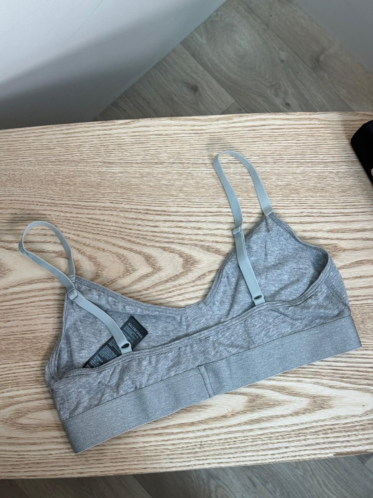 Balenciaga Grey White Logo BB Bralette - Medium / 42