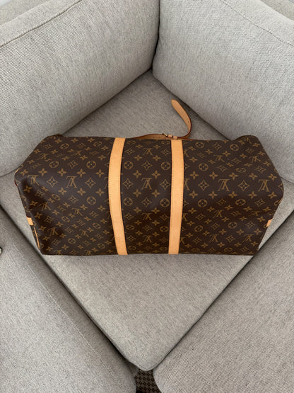 Louis Vuitton Keepall Bandoulière 55 Brown Monogram Bag