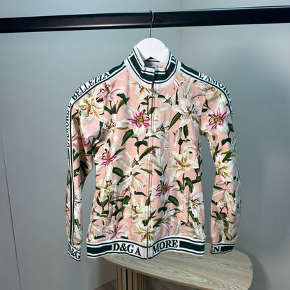 Kids Dolce & Gabbana Peach Green Floral Zip-Up Jacket – Age 11-12