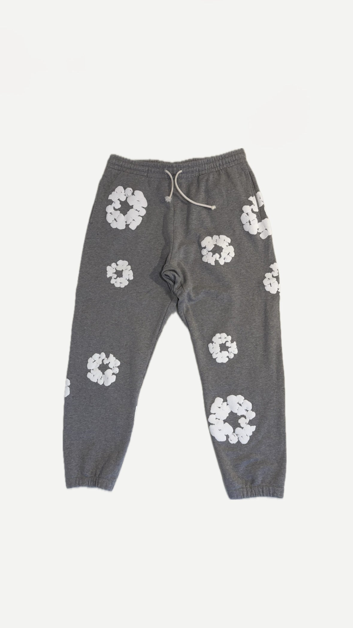 Denim Tears Grey Monochrome Wreath Tracksuit Bottoms – XL