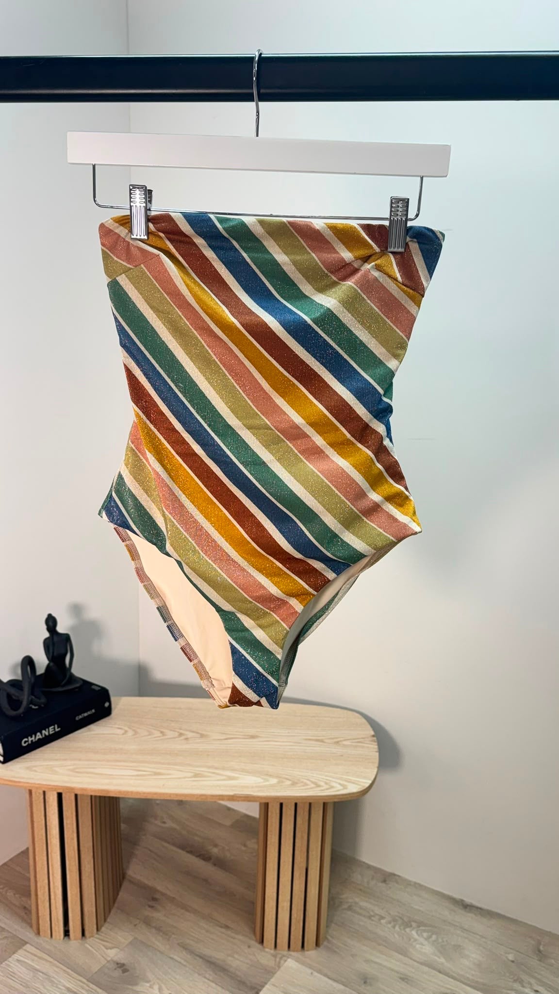 Zimmerman Everly Metallic Stripe Bandu Swimsuit, Brand New - UK 10. Small fitting so suited for UK 8