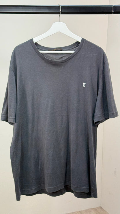 Louis Vuitton Grey Old School LV Logo T-Shirt - 4XL