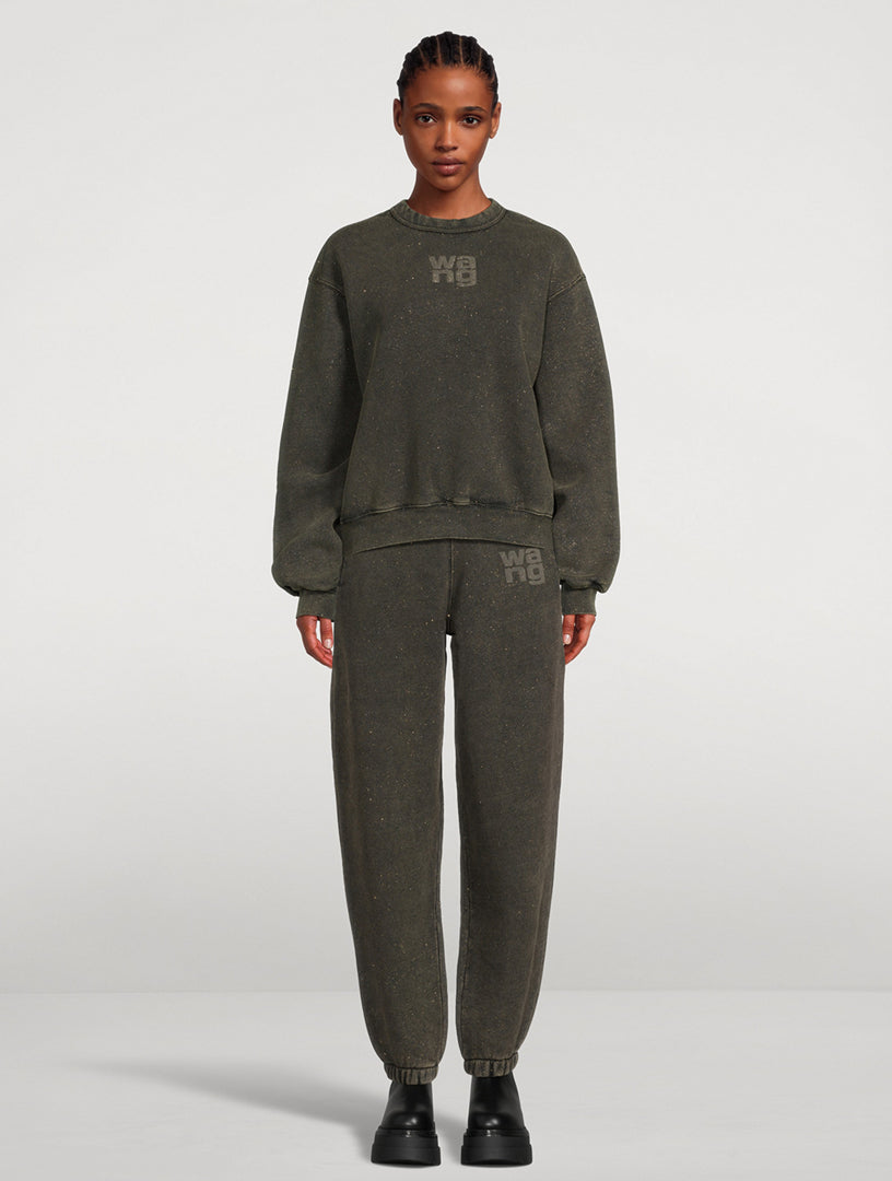 Alexander Wang Glitter Effect Terry Jumper Tracksuit Set-Small