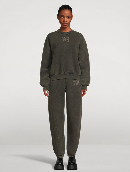 Alexander Wang Glitter Effect Terry Jumper Tracksuit Set-Small