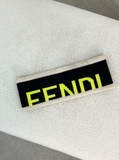 Fendi Black Yellow Head Scalf