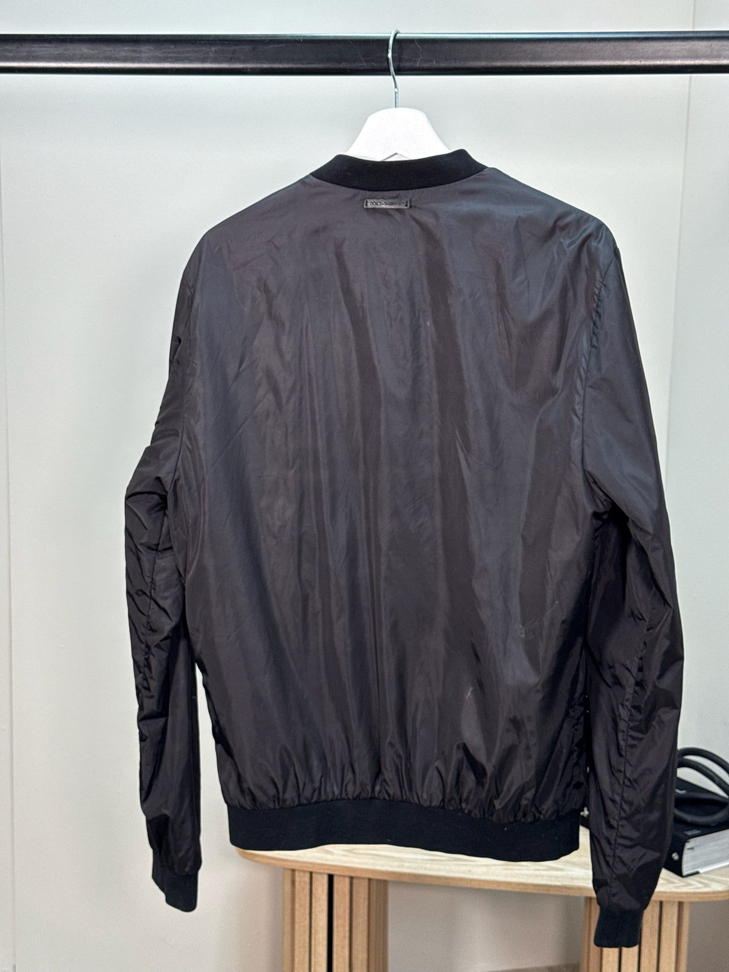 Dolce & Gabbana Black Nylon Bomber Jacket - 52/ Large