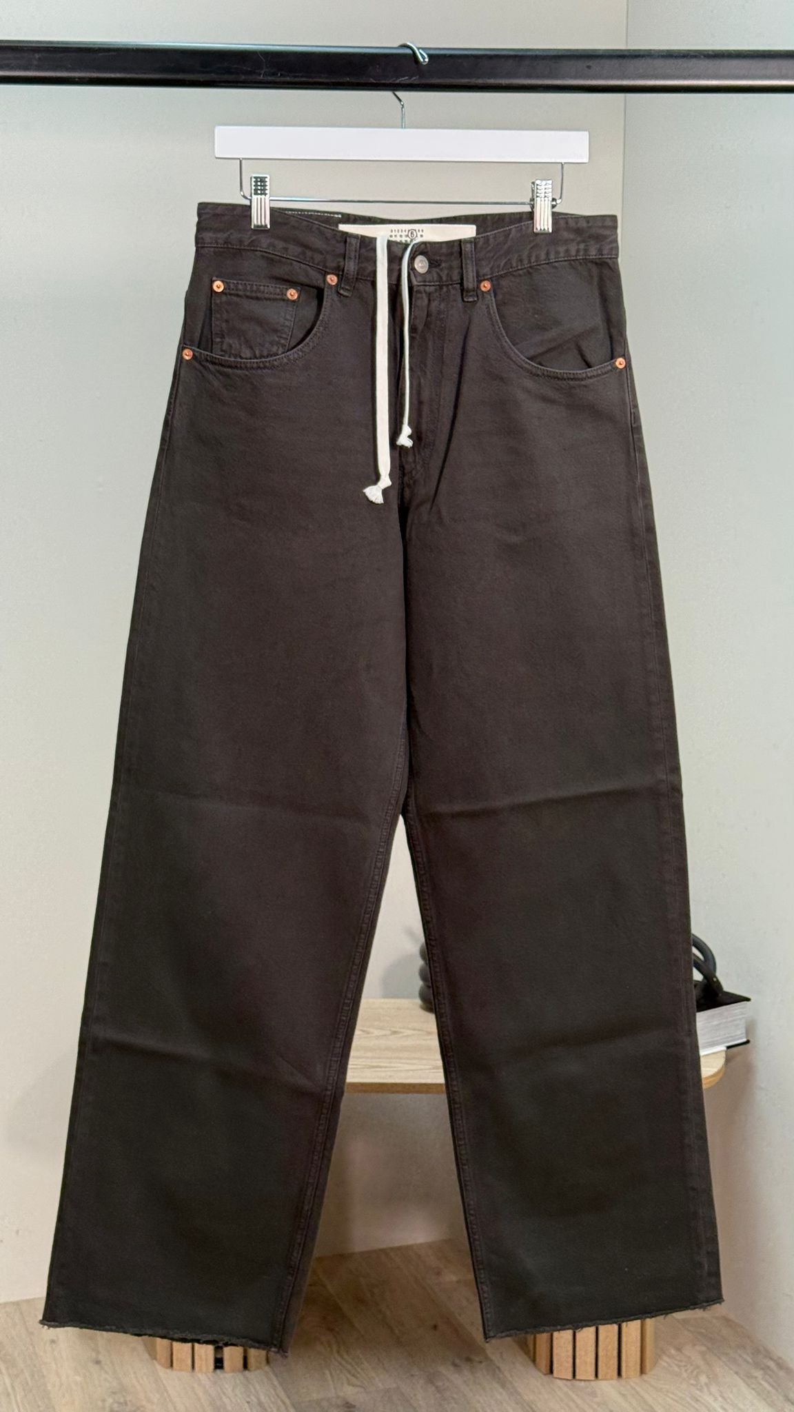 Maison Margiela Black Denim Wide Leg Jeans - 26
