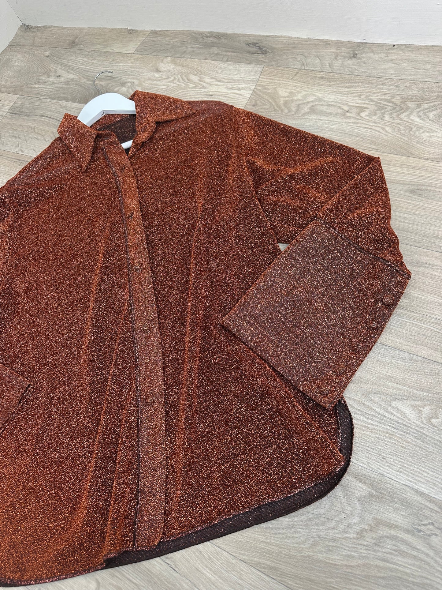 Oséree Bronze Glitter Lumier Shirt S-M