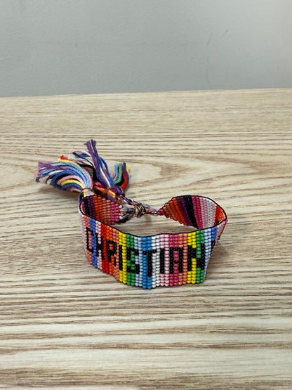 Dior Rainbow Beaded Friendship Bracelet - One Size