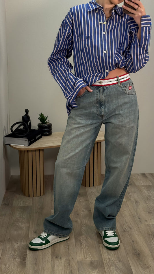 Balenciaga Unifit Wideleg Denim Jeans - XS