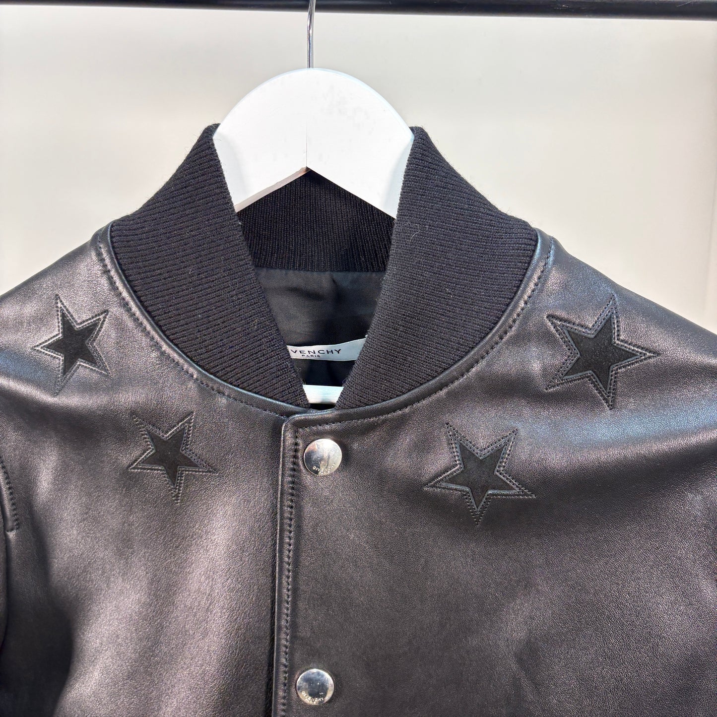 Givenchy Black Leather Jacket – UK46