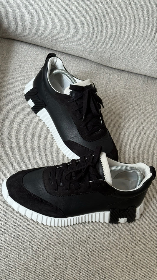 Hermes Black White Bounce Trainers - 40.5/UK 6.5