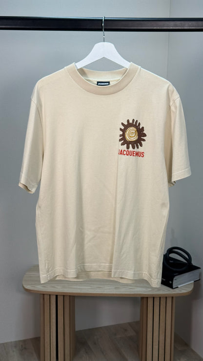 Jacqumus Men's Le Soleil Logo T-shirt In Neutrals - Large