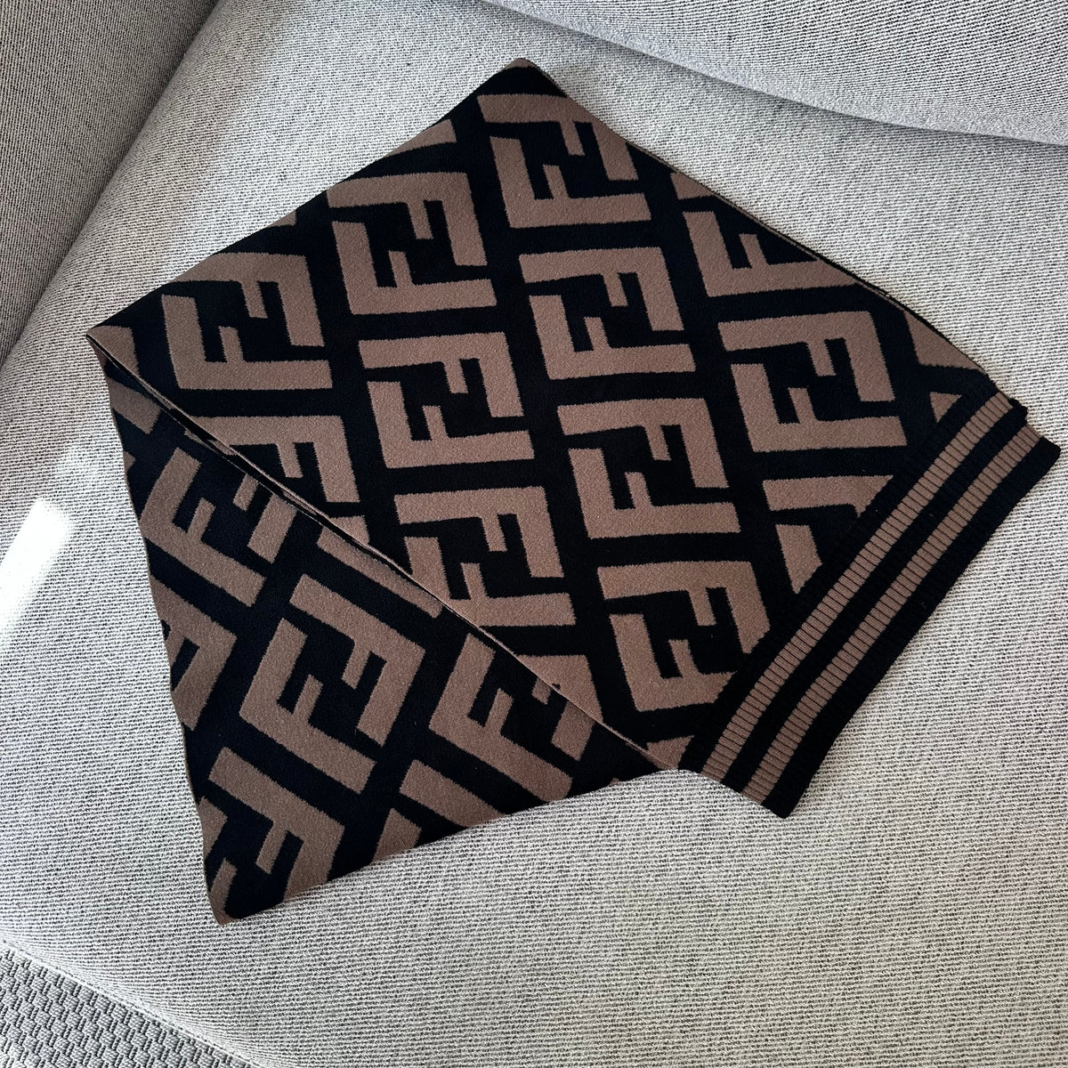 Fendi Black FF Print Scarf