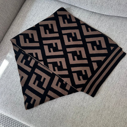 Fendi Black FF Print Scarf