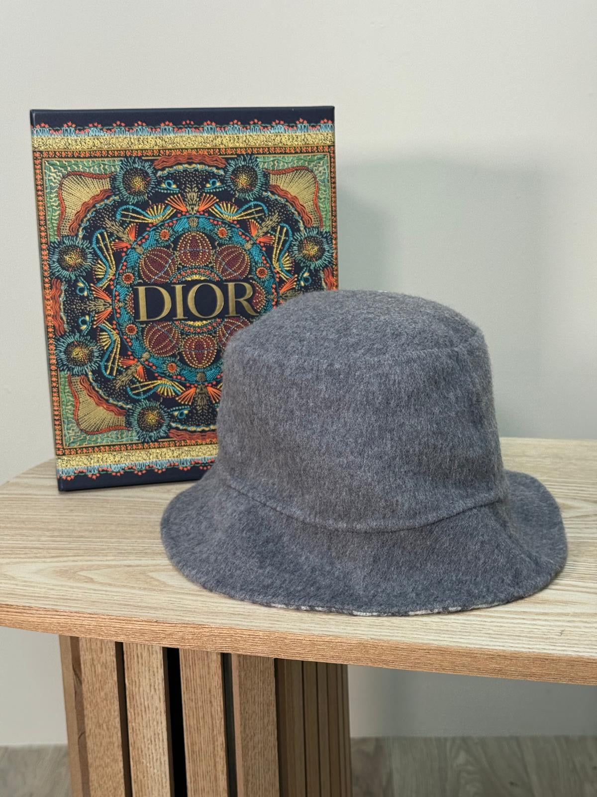 Dior Grey Wool Bucket Hat - Size 58