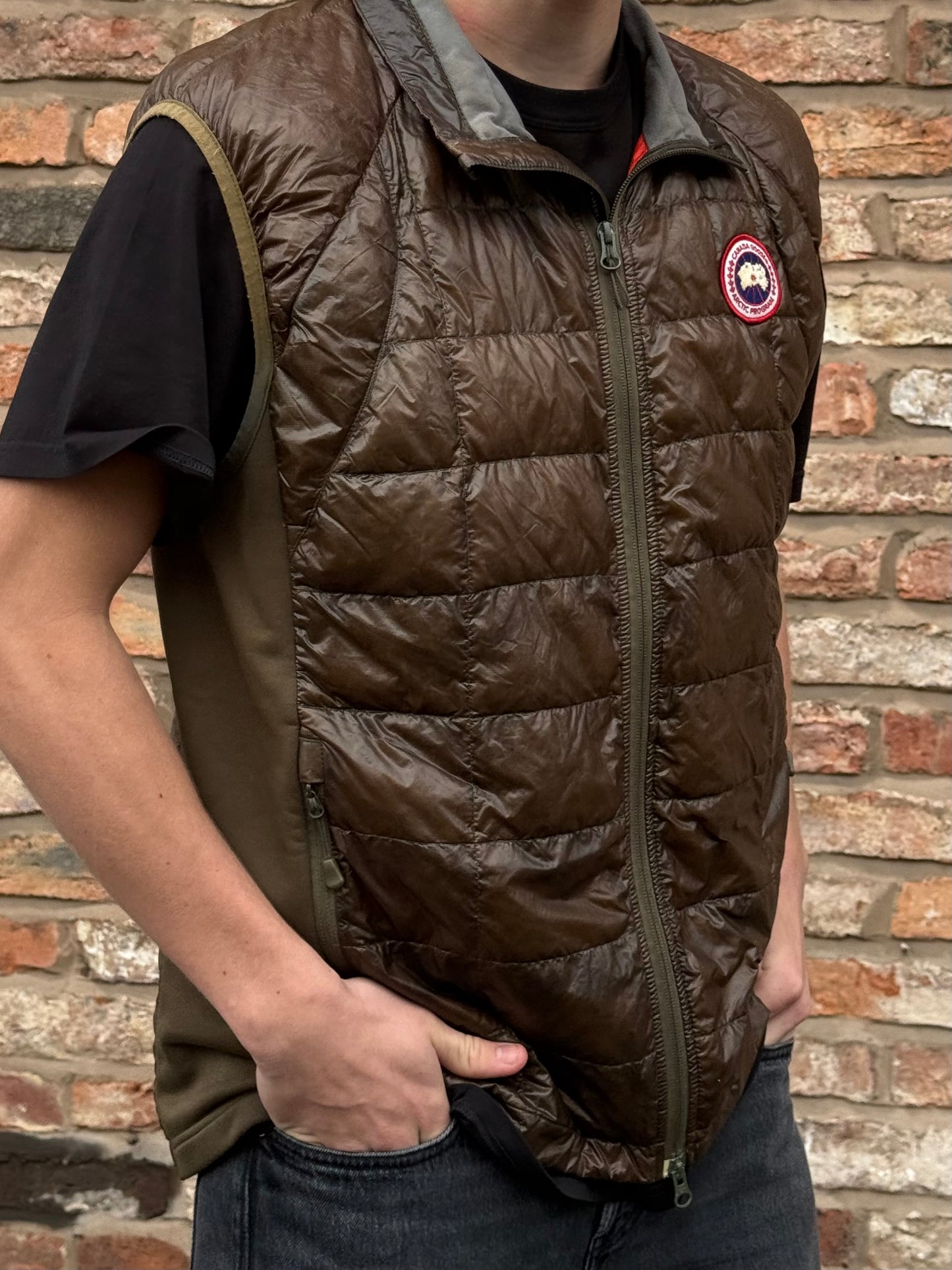 Canada Goose Khaki Padded HyBridge Lite Vest Gillet - XL