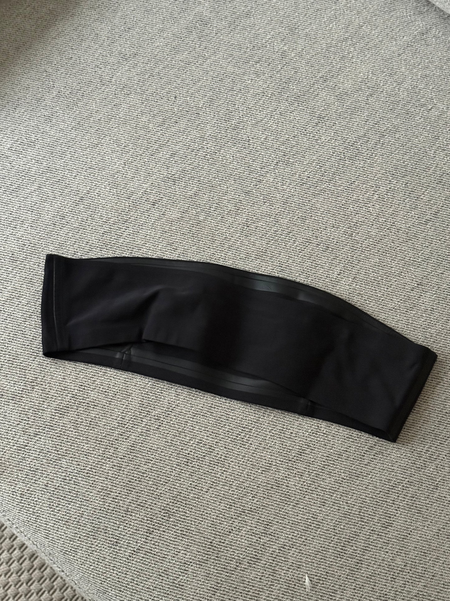 Prada Black Red Logo Bandeau Top - Medium