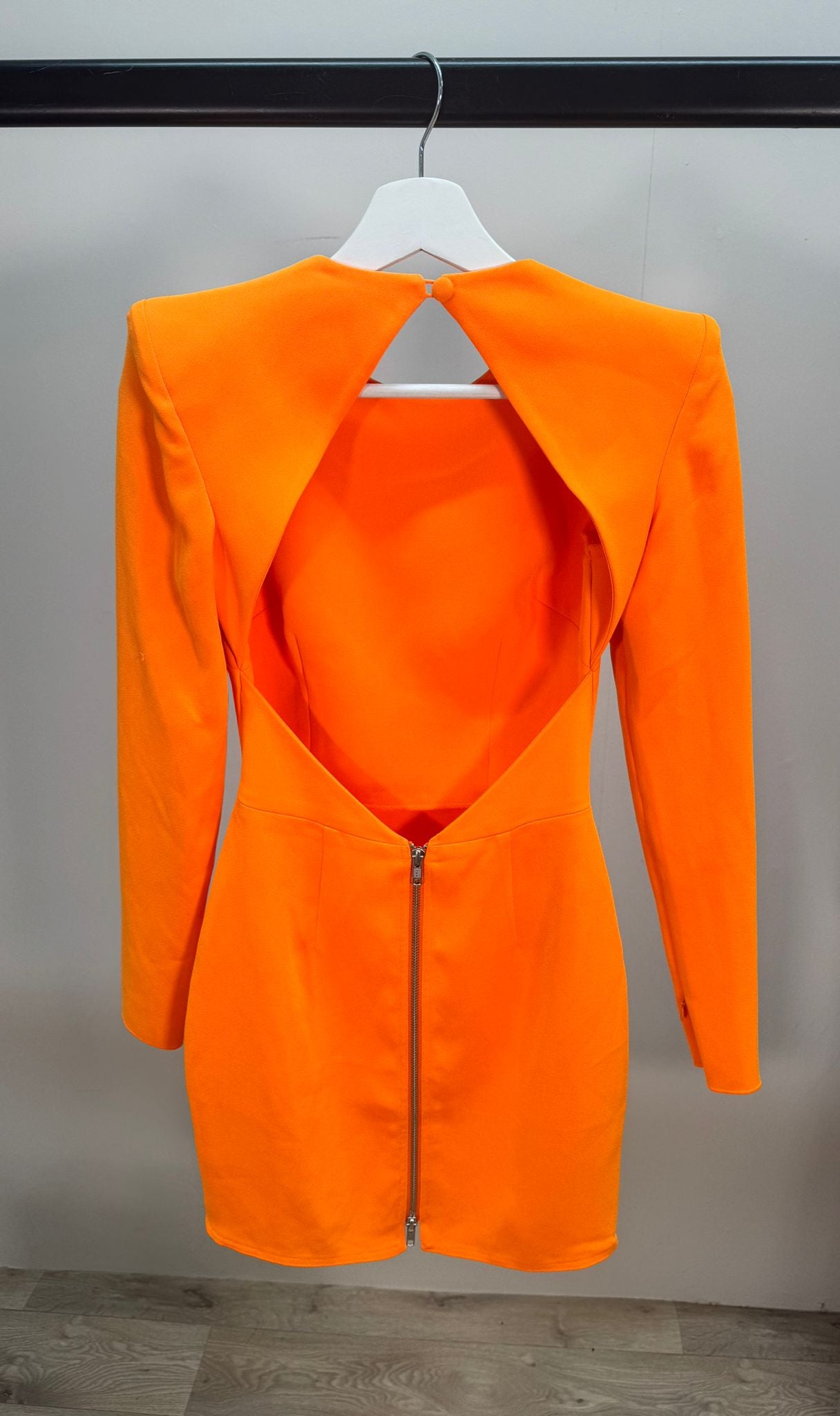 Alex Perry Orange Cutout Back Dress – UK 8