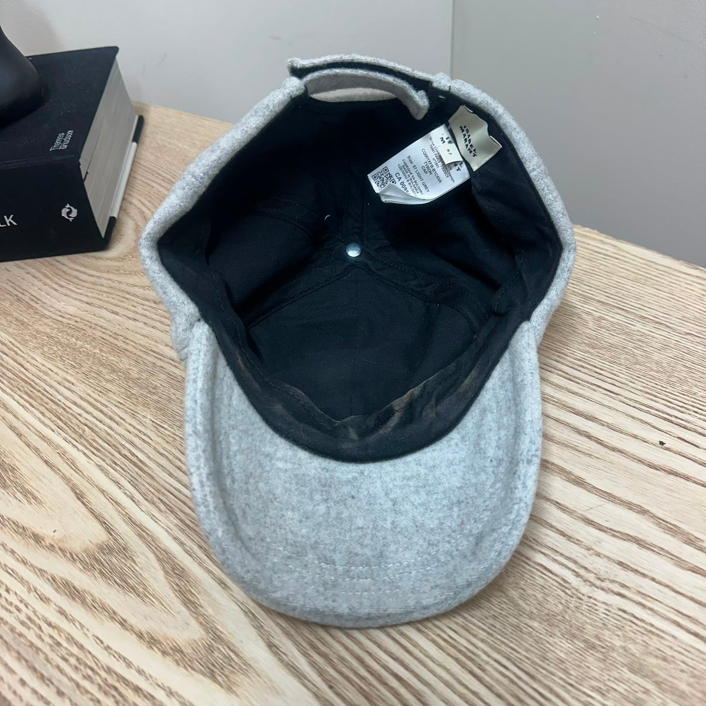 Isabel Marant Tyron Wool Cap Light Grey – 57