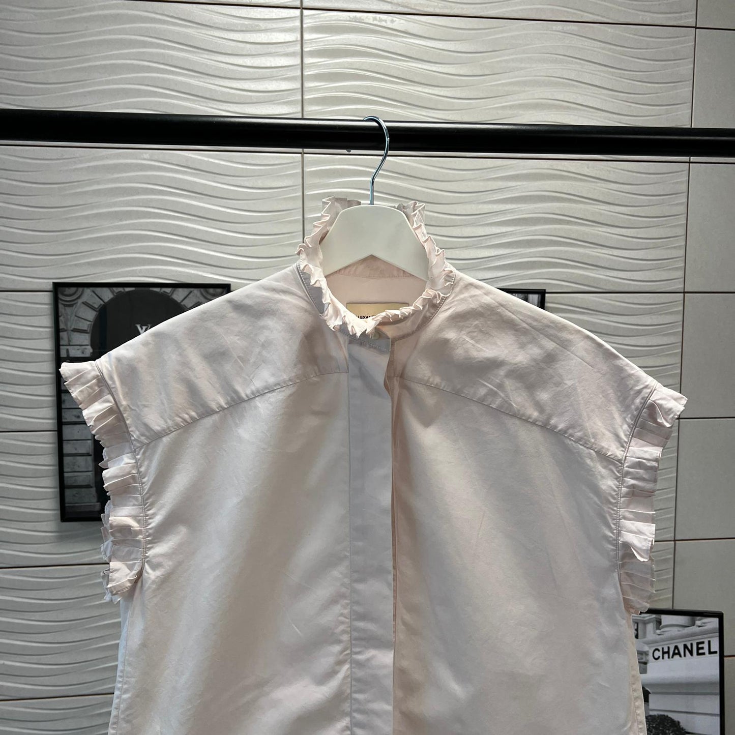 Alexandre Vauthier Baby Pink Frill Shirt - Small
