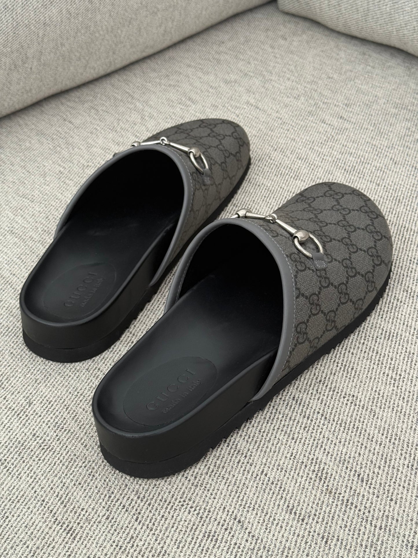 Gucci GG Horsebite Slider Mules- UK 10 Brand New