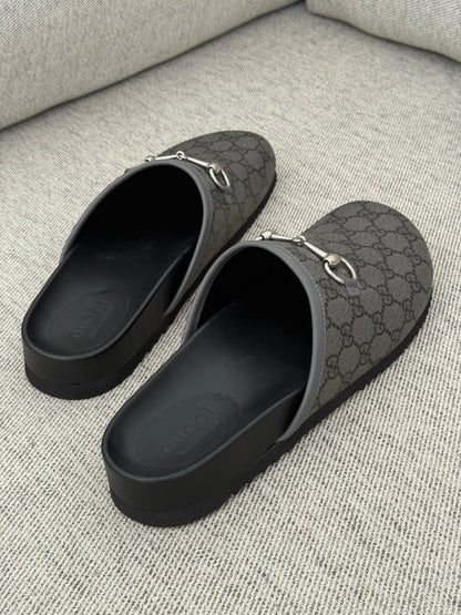 Gucci GG Horsebite Slider Mules- UK 10 Brand New