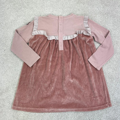 Kids Moncler Nude/Brown Suede Dress - Age 3